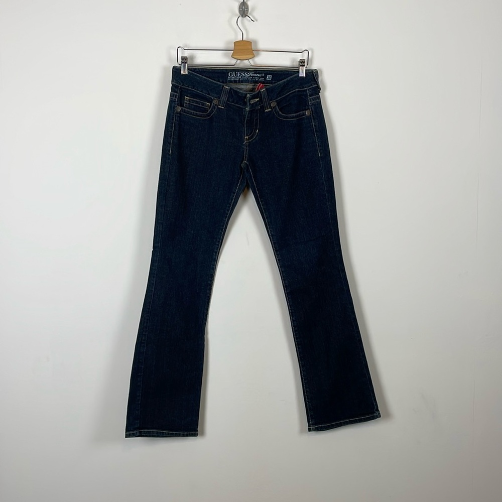 Guess Jeans Daredevil Boot Stretch Womens 30 Denim 5 Pocket Dark Blue Jeans